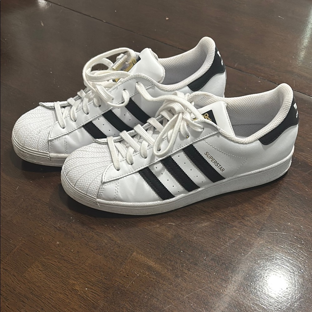 Adidas Superstar White with Black Stripes